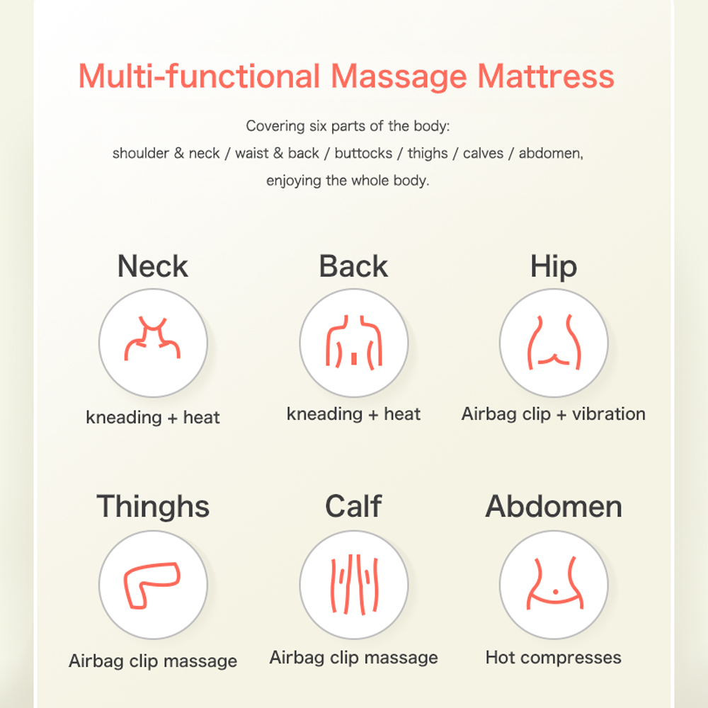 Full Body Massage Mat with Airbags and Heating