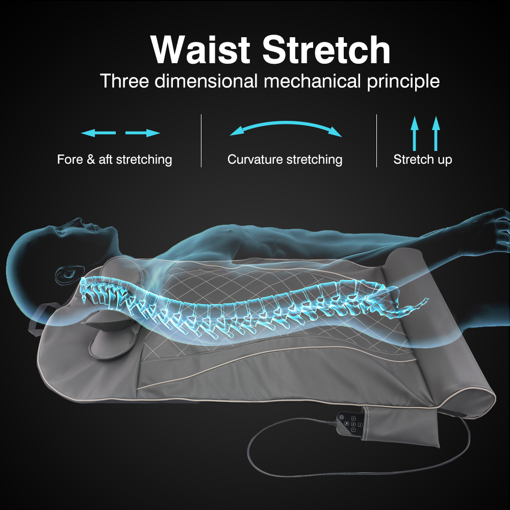 Tapis de massage chauffant pour étirements du haut du corps et soulagement de la douleur