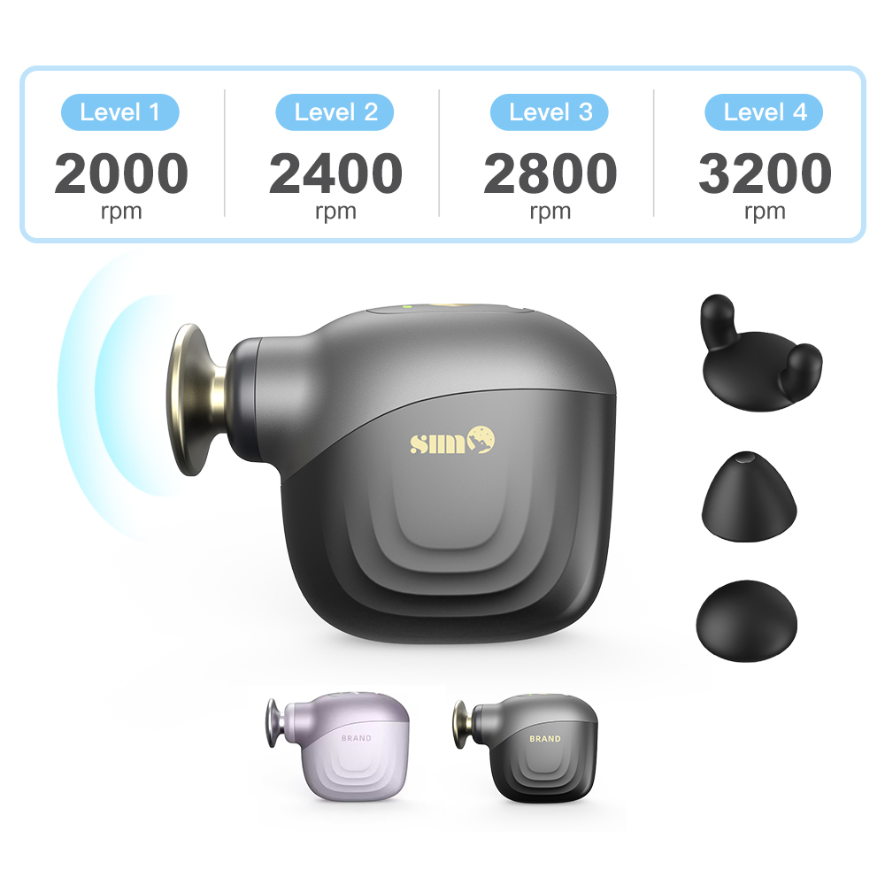 Pistolet de massage miniature SM-457 avec batterie amovible : conception compacte pour les collections de produits portables